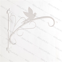 Кронштейн металлический настенный для подвесных кашпо 201-031W белый - фото 52822