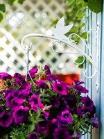 Кронштейн металлический настенный для подвесных кашпо 201-031W белый - фото 52824