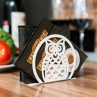 Салфетница кухонная металлическая Сова - фото 53231