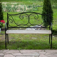 Скамейка садово-парковая кованая с деревом 881-51R разборная - фото 53267