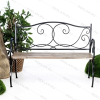 Скамейка садово-парковая кованая с деревом 881-51R разборная - фото 53272