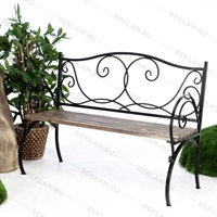 Скамейка садово-парковая кованая с деревом 881-51R разборная - фото 53273