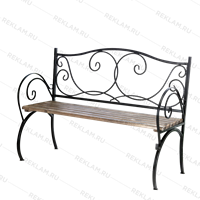 Скамейка садово-парковая кованая с деревом 881-51R разборная - фото 53274