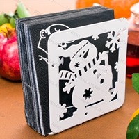 Салфетница из металла Снеговик - фото 53538