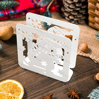 Салфетница из металла Снеговик - фото 53539