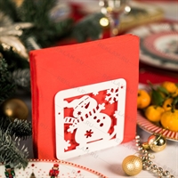 Салфетница из металла Снеговик - фото 53543