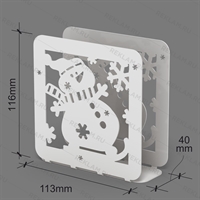 Салфетница из металла Снеговик - фото 53544