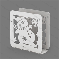 Салфетница из металла Снеговик - фото 53545