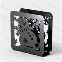 Салфетница из металла Снеговик - фото 53546