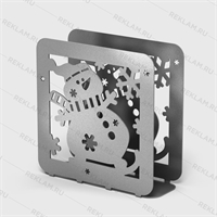 Салфетница из металла Снеговик - фото 53552