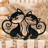 Садовая фигура металлическая Кошечки - фото 54021