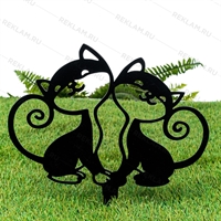 Садовая фигура металлическая Кошечки - фото 54022
