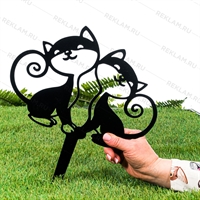 Садовая фигура металлическая Кошечки - фото 54023