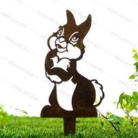 Металлическая садовая фигура Заяц - фото 54027