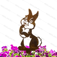 Металлическая садовая фигура Заяц - фото 54031