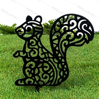 Металлическая фигурка для сада Белочка - фото 54049