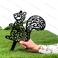 Металлическая фигурка для сада Белочка - фото 54050