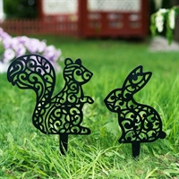 Металлическая фигурка для сада Белочка - фото 54055