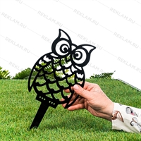 Металлическая садовая фигура Сова - фото 54061