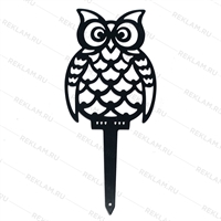 Металлическая садовая фигура Сова - фото 54063