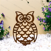 Металлическая садовая фигура Сова - фото 54066