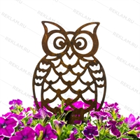 Металлическая садовая фигура Сова - фото 54068