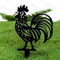 Фигура для сада из металла Петух - фото 54071