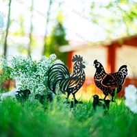 Фигура для сада из металла Петух - фото 54074