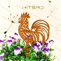 Фигура для сада из металла Петух - фото 54075