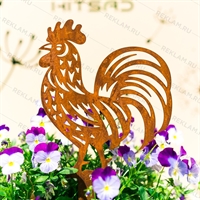 Фигура для сада из металла Петух - фото 54077