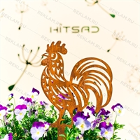 Фигура для сада из металла Петух - фото 54078