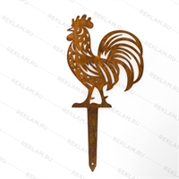 Фигура для сада из металла Петух - фото 54081