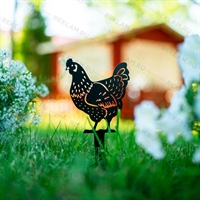 Металлическая фигурка для сада Курочка - фото 54083