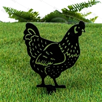 Металлическая фигурка для сада Курочка - фото 54084