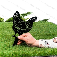 Металлическая фигурка для сада Курочка - фото 54085