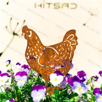 Металлическая фигурка для сада Курочка - фото 54089