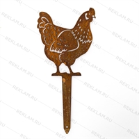 Металлическая фигурка для сада Курочка - фото 54092