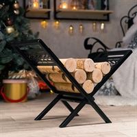 Разборная дровница для камина 103-232R металлическая - фото 54494