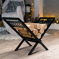 Разборная дровница для камина 103-232R металлическая - фото 54497