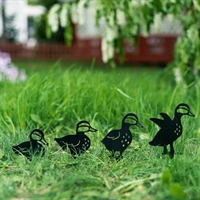 Декоративные фигуры для сада 4 шт Утки 801-138B металл - фото 54539