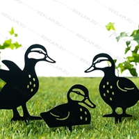 Декоративные фигуры для сада 4 шт Утки 801-138B металл - фото 54542