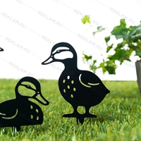 Декоративные фигуры для сада 4 шт Утки 801-138B металл - фото 54543