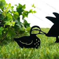 Декоративные фигуры для сада 4 шт Утки 801-138B металл - фото 54545