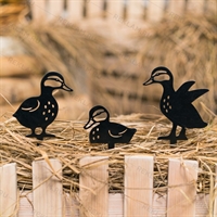 Декоративные фигуры для сада 4 шт Утки 801-138B металл - фото 54547