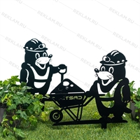 Металлическая садовая декоративная фигура 801-140 Крот - фото 54562