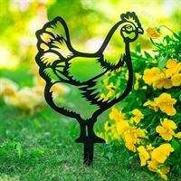 Металлическая садовая декоративная фигура 801-150 Курица - фото 54567
