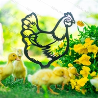 Металлическая садовая декоративная фигура 801-150 Курица - фото 54568