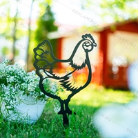 Металлическая садовая декоративная фигура 801-150 Курица - фото 54569