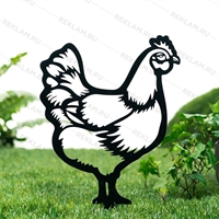 Металлическая садовая декоративная фигура 801-150 Курица - фото 54573