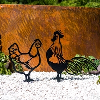Металлическая садовая декоративная фигура 801-150 Курица - фото 54577